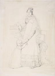 Ingres | Portrait of Mme. Augustin Jordan and Her Son Gabriel | Giclée Paper Print