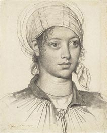 Portrait of a Young Woman, 1804 von Ingres | Papier-Kunstdruck
