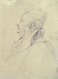 Portrait of Guillaume Guillon Lethiere, 1811 von Ingres | Papier-Kunstdruck