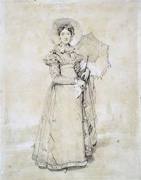 Portrait of Countess Antoine Apponyi, 1823 von Ingres | Papier-Kunstdruck