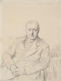 Portrait of Etienne-Jean Delecluze, 1856 von Ingres | Papier-Kunstdruck