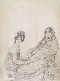 Portrait of Mrs. George Vesey and Her Daughter Elizabeth Vesey, later Lady Colthurst, 1816 by Ingres | Paper Art Print