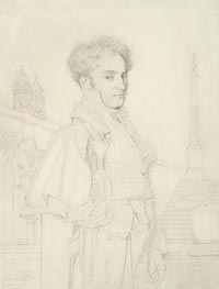 Portrait of Count Adolphe de Colombet de Landos, 1812 von Ingres | Papier-Kunstdruck