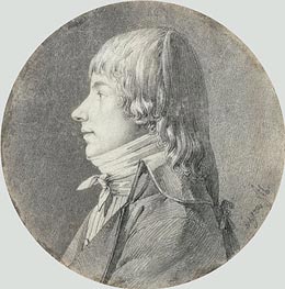 Profile Portrait of a Man, undated von Ingres | Papier-Kunstdruck