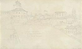 Ingres | View of the Villa Medici, Rome | Giclée Paper Print