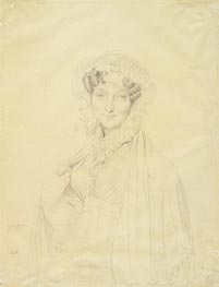 Portrait of Mme. Balze, 1828 von Ingres | Papier-Kunstdruck