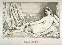 Odalisque, 1825 von Ingres | Papier-Kunstdruck