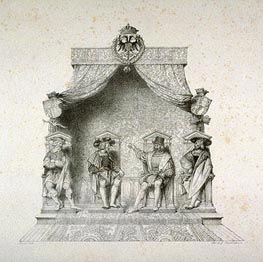 Les Quatres Magistrats de Besancon, 1825 by Ingres | Paper Art Print