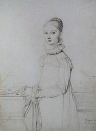 Portrait of a Young Woman, c.1815 von Ingres | Papier-Kunstdruck