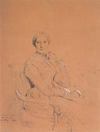 Portrait of Madame Victor Mottez (Julie-Colette Odevaere), 1844 by Ingres | Paper Art Print