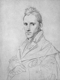 The Painter Louis-Nicolas Lemasle, a.1812 von Ingres | Papier-Kunstdruck