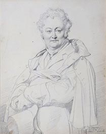 Portrait of Guillaume Guillon Lethiere, n.d. by Ingres | Paper Art Print
