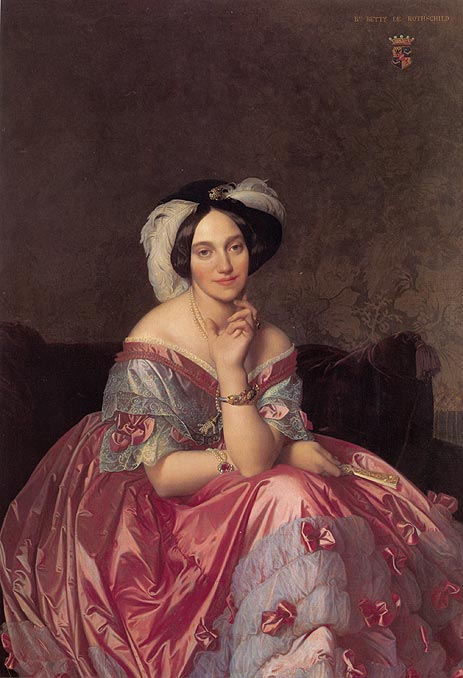 Betty de Rothschild, Baronne de Rothschild, 1848 | Ingres | Giclée Leinwand Kunstdruck