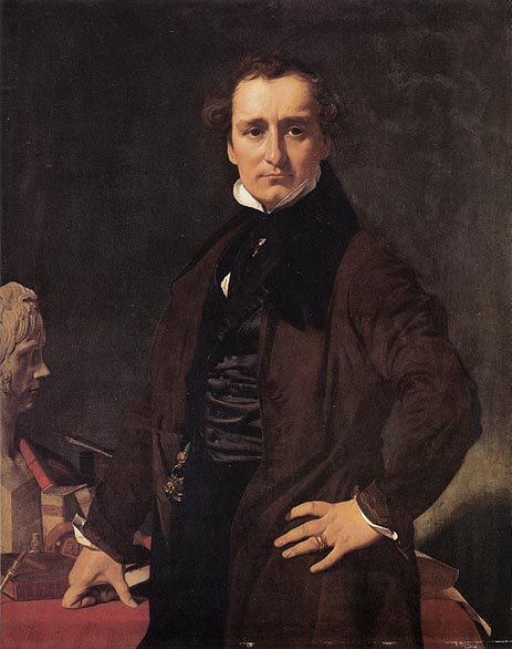 Porträt von Lorenzo Bartolini, 1820 | Ingres | Giclée Leinwand Kunstdruck