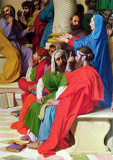 Jesus unter den Schriftgelehrten (Detail), 1862 | Ingres