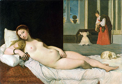 Reclining Venus (After Titian), 1822 | Ingres | Giclée Leinwand Kunstdruck