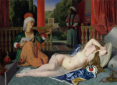 Odalisque with Slave, 1842 | Ingres | Giclée Leinwand Kunstdruck