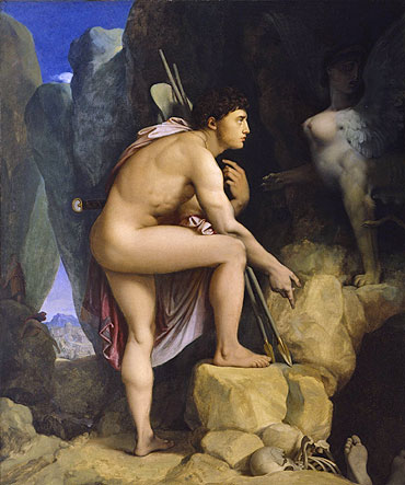 Oedipus and the Sphinx, 1864 | Ingres | Giclée Leinwand Kunstdruck