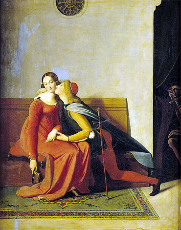 Gianciotto Discovers Paolo and Francesca, 1814 | Ingres | Giclée Leinwand Kunstdruck