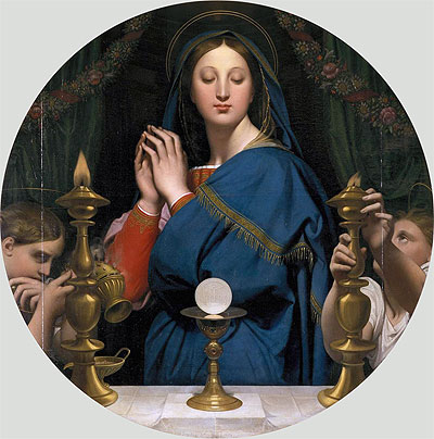 Ingres | The Virgin of the Host, 1854 | Giclée Canvas Print