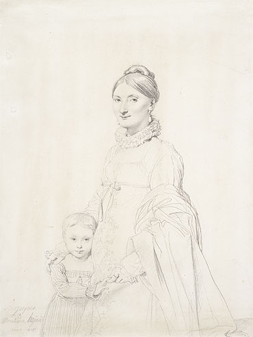 Portrait of Madame Charles Hayard and Her Daughter Caroline, 1815 | Ingres | Giclée Papier-Kunstdruck