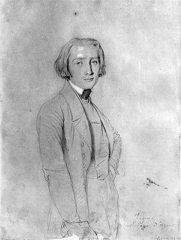 Franz Liszt, 1839 | Ingres | Giclée Papier-Kunstdruck