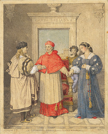 Ingres | The Betrothal of Raphael and the Niece of Cardinal Bibbiena, 1864 | Giclée Paper Print