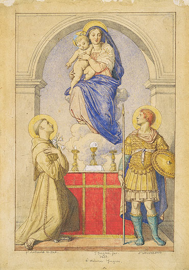 Ingres | The Virgin and Child Appearing to Saints Anthony of Padua and Leopold of Carinthia, 1855 | Giclée Paper Print