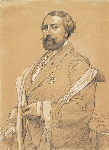 Portrait of Alfred-Emilien O'Hara, Comte de Nieuwerkerke, 1856 | Ingres | Giclée Paper Art Print