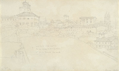 View of the Villa Medici, Rome, 1807 | Ingres | Giclée Paper Print