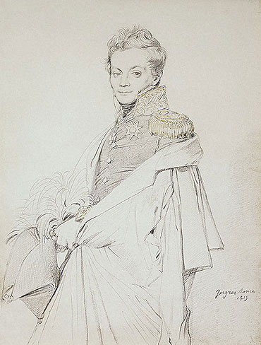 Portrait of a Russian General, 1815 | Ingres | Giclée Papier-Kunstdruck