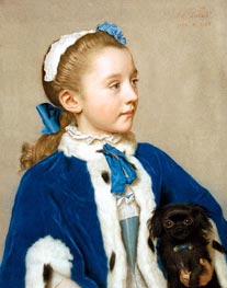 Portrait of Maria Frederike van Reede-Athlone at Seven | Jean Etienne Liotard | Gemälde Reproduktion
