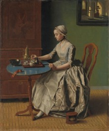 A Dutch Girl at Breakfast, 1756 by Jean Etienne Liotard | Canvas Print