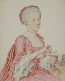 Portrait of Maria Amalia, Archduchess of Austria, 1762 by Jean Etienne Liotard | Paper Art Print