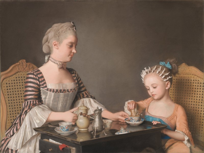 Das Frühstück der Familie Lavergne, 1754 | Jean Etienne Liotard | Giclée Leinwand-Kunstdruck