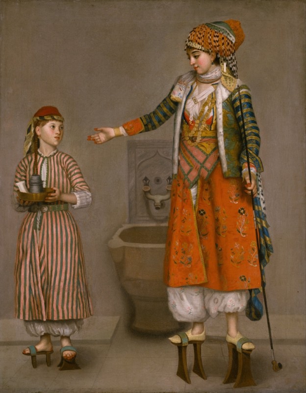 A Frankish Woman and Her Servant, 1750 | Jean Etienne Liotard | Giclée Canvas Print