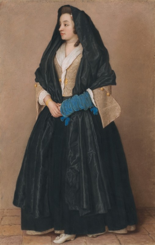 An Elegant Young Woman in Maltese Costume, 1744 | Jean Etienne Liotard | Giclée Canvas Print
