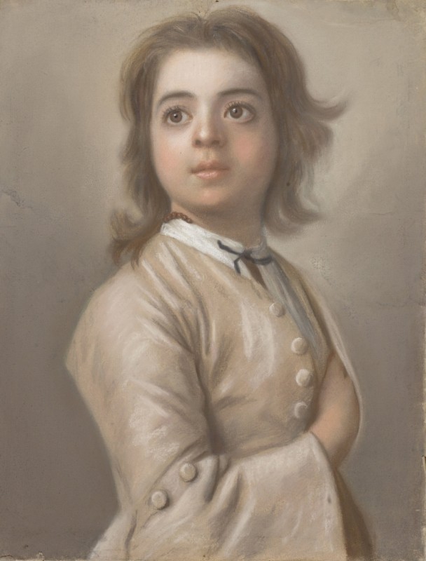 Studie eines Knaben in halber Figur, c.1736/38 | Jean Etienne Liotard | Giclée Leinwand-Kunstdruck