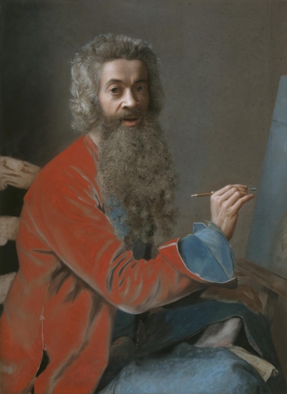 Selbstporträt, genannt „mit dem langen Bart', c.1751/52 | Jean Etienne Liotard | Giclée Papier-Kunstdruck