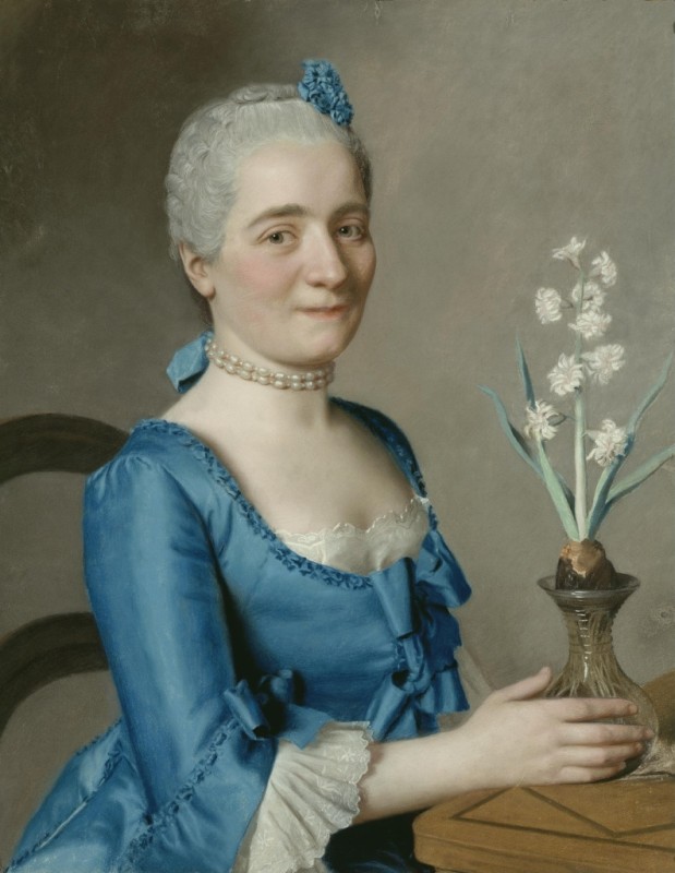 Portrait of a Woman with a Hyacinth, c.1750/59 | Jean Etienne Liotard | Giclée Paper Art Print