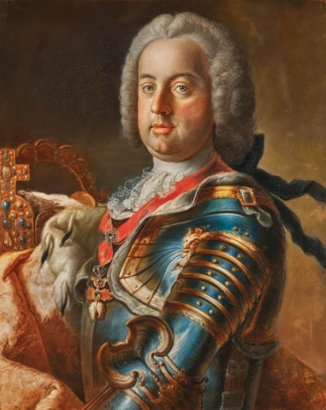 Porträt von Kaiser Franz I. von Österreich, c.1743/45 | Jean Etienne Liotard | Giclée Papier-Kunstdruck
