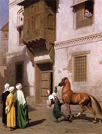 Cairene Horse Dealer (The Horse Market), 1867 by Gerome | Canvas Print