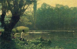 Summer Afternoon on a Lake, c.1895 von Gerome | Leinwand Kunstdruck
