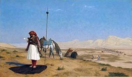 Prayer in the Desert, 1864 von Gerome | Leinwand Kunstdruck