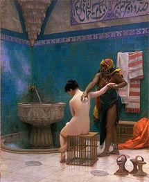 Moorish Bath, c.1880/85 von Gerome | Leinwand Kunstdruck