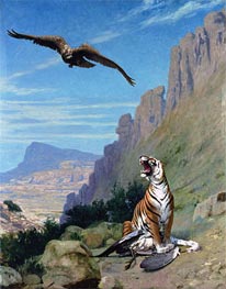 Tiger and Vulture | Gerome | Painting Reproduction