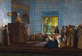 Sermon in the Mosque, 1903 von Gerome | Leinwand Kunstdruck