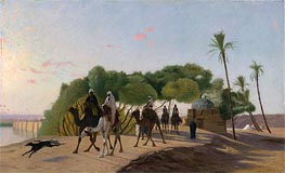 Leaving the Oasis, c.1880/90 von Gerome | Leinwand Kunstdruck