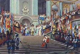 The Reception of the Grand Conde at Versailles, 1878 von Gerome | Leinwand Kunstdruck