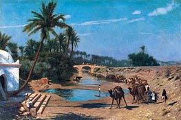 An Arab Caravan | Gerome | Gemälde Reproduktion